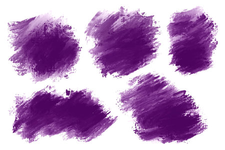 Watercolor brush stroke designs setのイラスト素材
