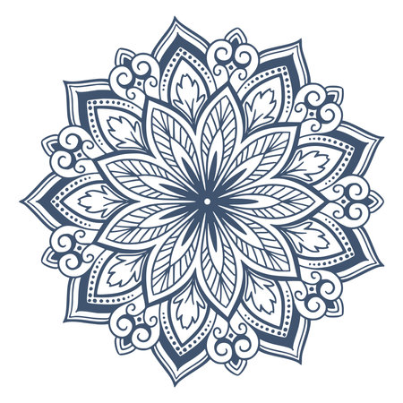 Ethnic decorative floral mandala backgroundのイラスト素材