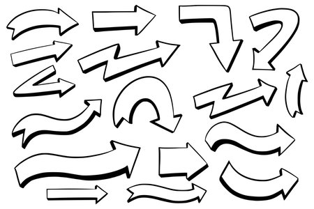 Modern different arrow set designのイラスト素材