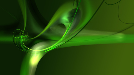 Green wispy flame fractal on a green background, perfect for a desktop screen.の写真素材