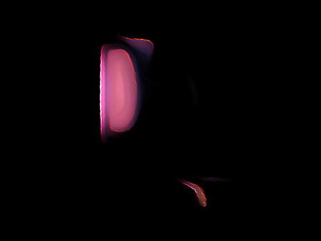 Pink light fractal on a black background. Perfect for design work, backgrounds or desktop wallpapers.の写真素材