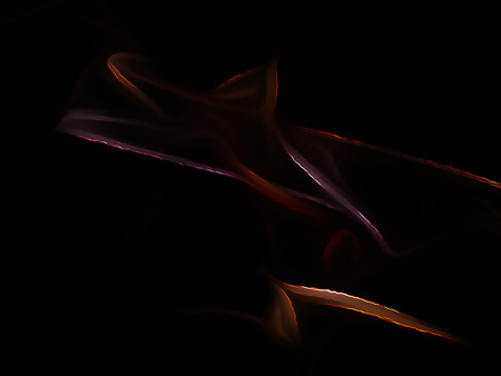 Fractal flame on a black background. Perfect for design work, backgrounds or desktop wallpapersの写真素材