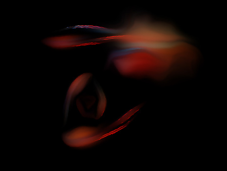 Red and blue swirl on a black background. Perfect for design work, backgrounds or desktop wallpapers.の写真素材