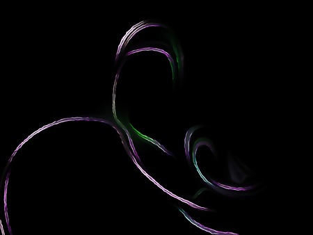 Purple fractal flame on a black background. Perfect for design work, backgrounds or desktop wallpapers.の写真素材