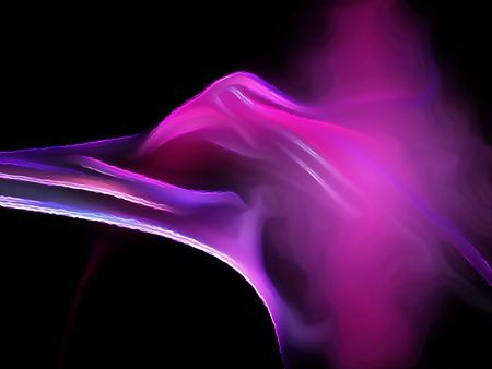 Pink and purple fractal on a black background. Perfect for design work, backgrounds or desktop wallpapers.の写真素材