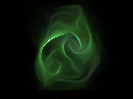 Fractal flame on a black background. Perfect for design work, backgrounds or desktop wallpapersの写真素材