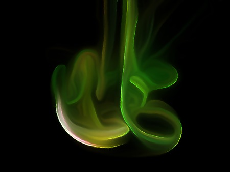 Fractal flame on a black background. Perfect for design work, backgrounds or desktop wallpapersの写真素材
