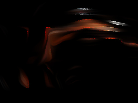 Orange fractal lines on a black background. Perfect for design work, backgrounds or desktop wallpapers.の写真素材