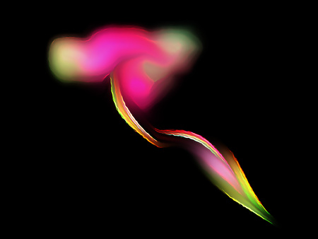 Pink swirl on a black background. Perfect for design work, backgrounds or desktop wallpapers.の写真素材