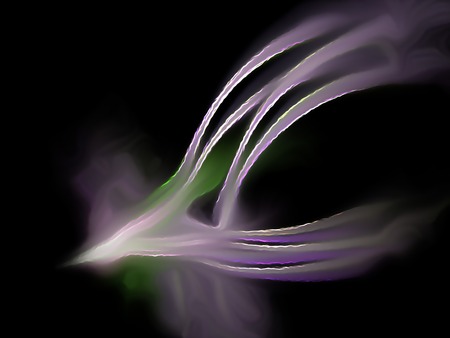 Fractal flame on a black background. Perfect for design work, backgrounds or desktop wallpapersの写真素材