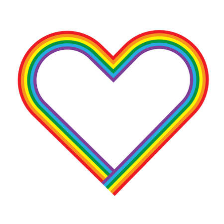 Heart shape rainbow, lgbt, prideのイラスト素材