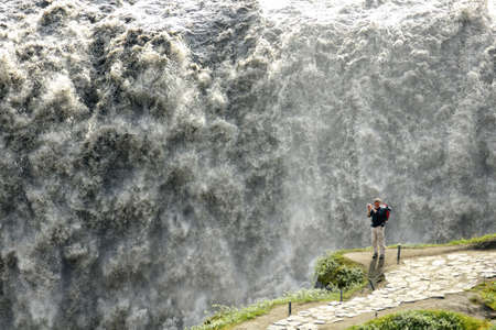 dettifoss waterfallの写真素材