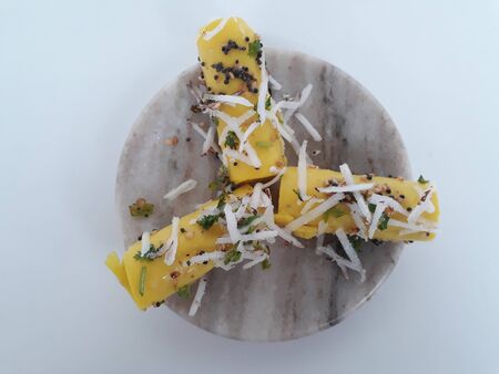 Khandvi a Gujarati and Maharashtrain cuisine selective focus