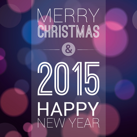 Merry Christmas and Happy New Year 2015 - Poster , Template , Background Designのイラスト素材