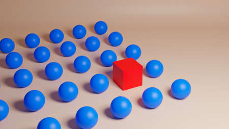 Concept background for Leadership, Uniqueness, Outlier and Winner with copy-space. 3D illustrationの写真素材