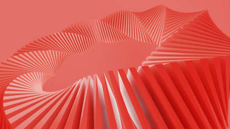 Abstract Minimal Wave Background. Colorful Abstract Architecture structure. 3D illustration.の写真素材