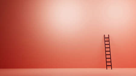 Ladder of Success, Winner, Opportunity, Inequality,  Concept for presentation, 3D illustration backgroundの写真素材