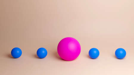 Concept background for gender equality, Leadership, Uniqueness, Outlier and Winner with copy-space. 3D illustrationの写真素材