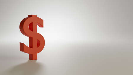 Concept background for Economy, Investment, Finance, Loan, Profit, Dollar sign. 3D illustrationの写真素材