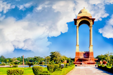 india gate historical monument at new delhi india asiaの写真素材