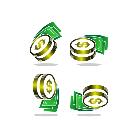 Money vector emblem setのイラスト素材