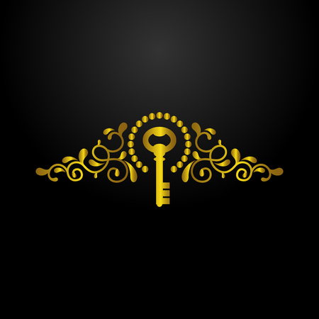 luxury Key Chain logoのイラスト素材