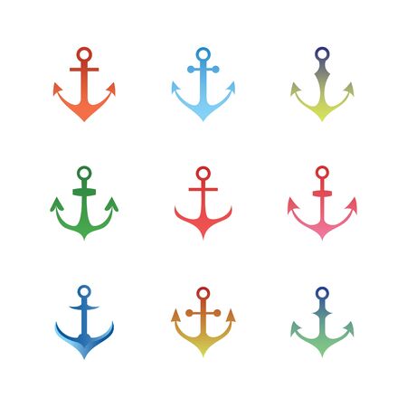 anchor vector setのイラスト素材