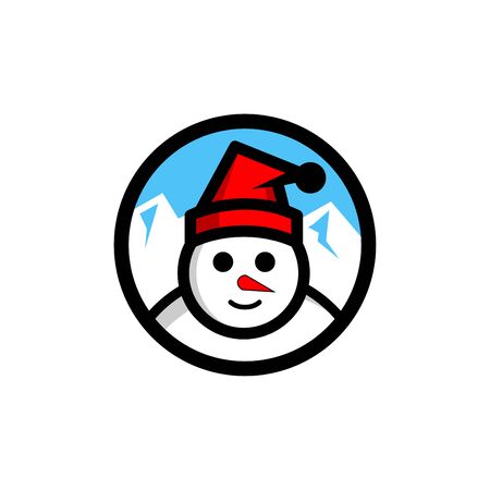 Snowman vector  . winter illustration,のイラスト素材