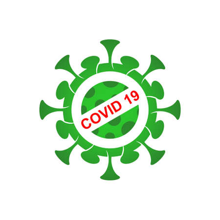 COVID-19 vector icon design style on white background, prevention from Coronavirus epidemic iconのイラスト素材
