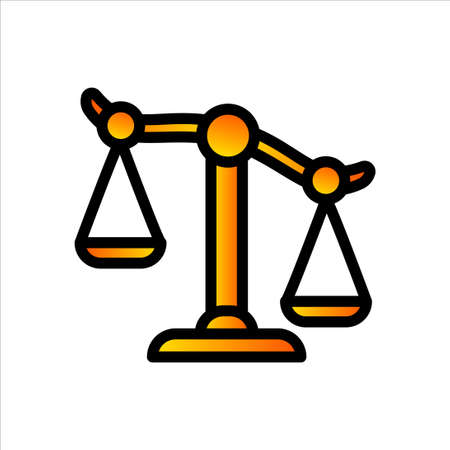 justice weight scale measurement vector illustration. good for law office or industry.のイラスト素材