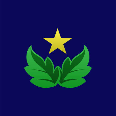 leaves vector logo. leaves illustration. nature logo. eco green symbol sign.
