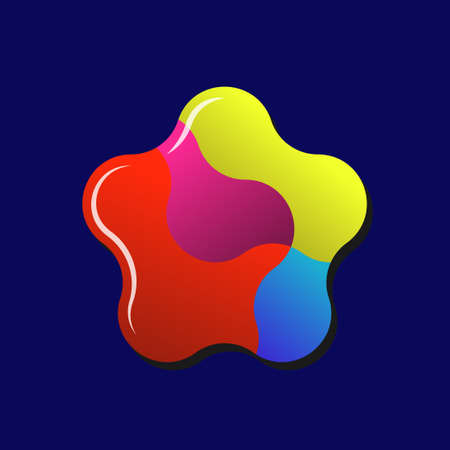 abstract star illustration. modern colorful star vector shape.のイラスト素材