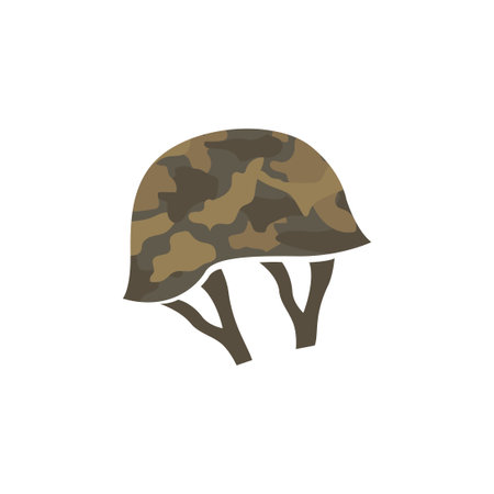 Military helmet or Army hat vector image illustration. fit for the icon, symbol, or design asset with using military or war themeのイラスト素材