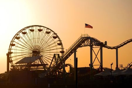 Santa Monica pier Los Angelesの写真素材