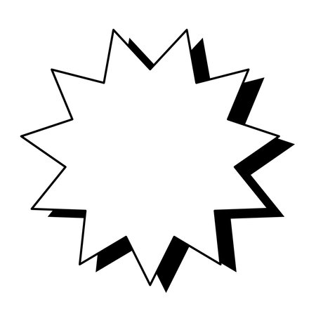 It is a monochrome explosion-based balloon separately. I made it with a square (1:1) size art board.のイラスト素材