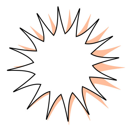 There is a line, it is a simple callout illustration with a fill. I made it with a square (1:1) size artboard.のイラスト素材