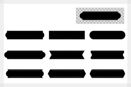 It is a simple and cute monochrome frameset. The fill is an easy-to-use material set of black.のイラスト素材