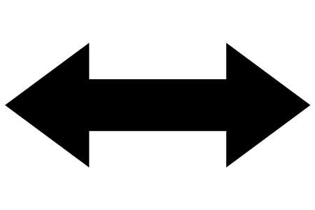 It is a single item with a simple arrow illustration. No strokes, the fill is black.のイラスト素材