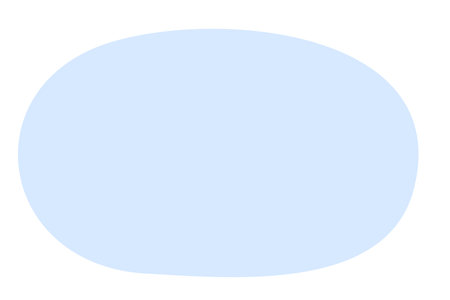 Blue Fluffy Frame No Line / Fill Only Single Itemのイラスト素材
