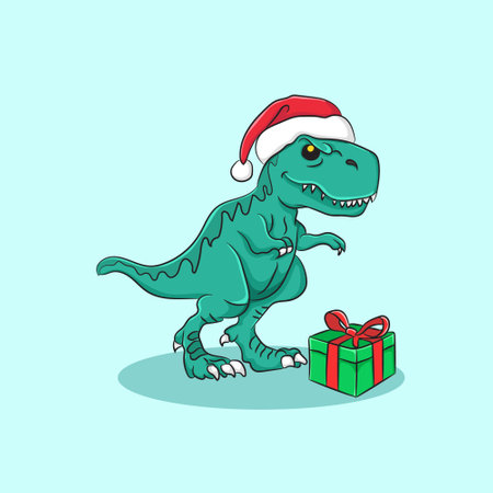 cute cartoon tyrannosaurus rex illustrationのイラスト素材