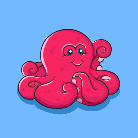 cute octopus illustrationのイラスト素材