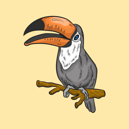 cartoon rampastos toco illustrationのイラスト素材