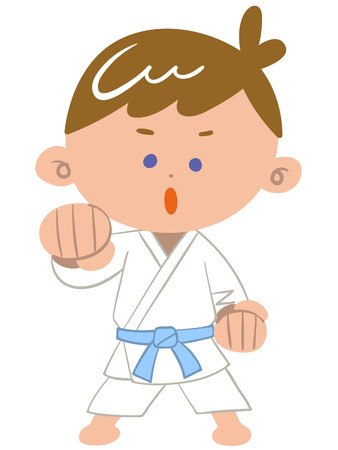 Karate boyのイラスト素材