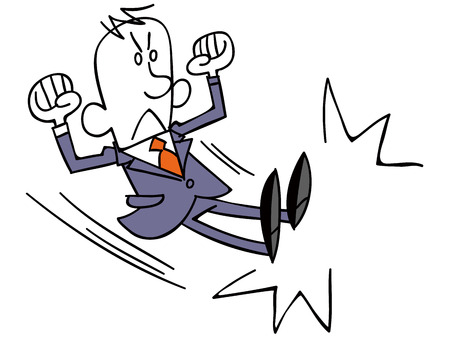 Business Man to kickのイラスト素材
