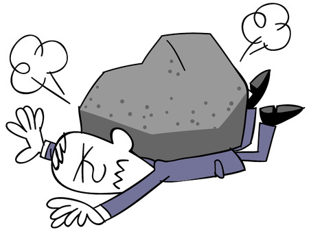 Businessman suffering from pressureのイラスト素材