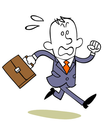 Business man likely to be lateのイラスト素材