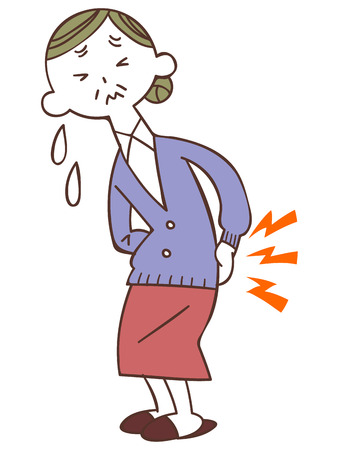 Women of low back painのイラスト素材