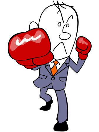 Businessman hit JABのイラスト素材