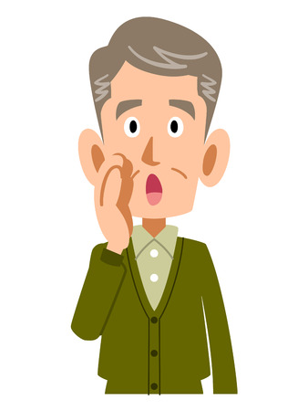 older man callsのイラスト素材