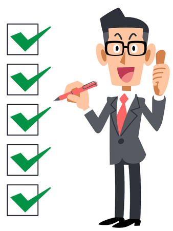 Checklist corporate complete eyeglassesのイラスト素材